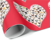 Hühnerherz Geschenkpapier (Rolleneckpunkt)