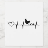 Hühnerherz - Hühner-Bauer Weinetikett (Einzelnes Label)