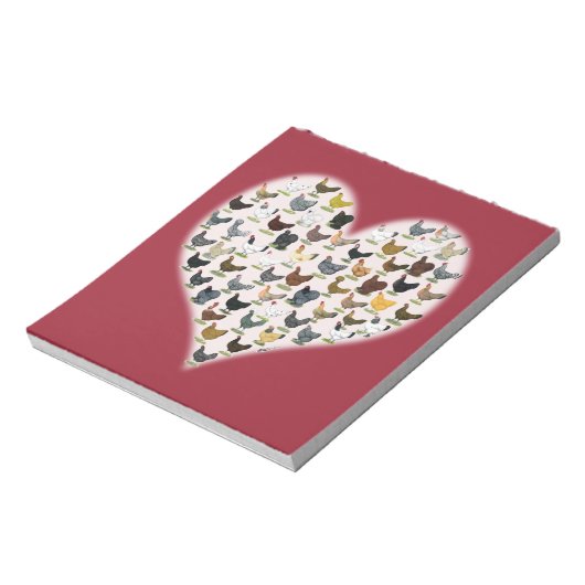 Hühnerherz Notizblock (Rotiert)