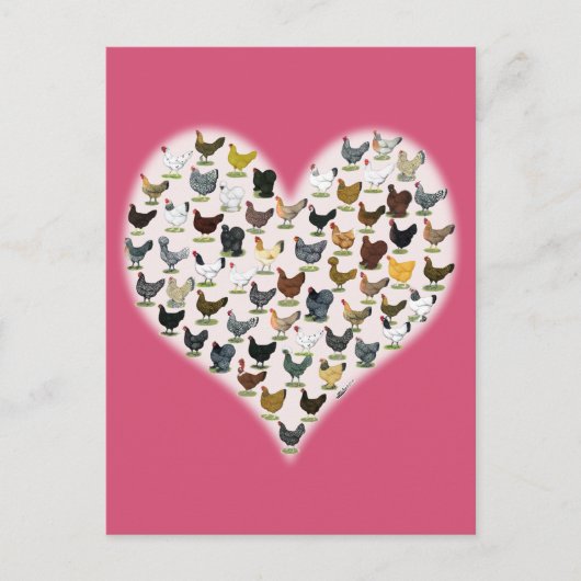 Hühnerherz Postkarte (Vorderseite)