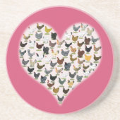 Hühnerherz Sandstein Untersetzer (Vorne)