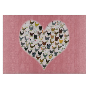 Hühnerherz Schneidebrett