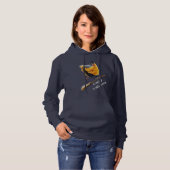 Hühnerhexe auf Broomstick Hoodie (Vorne ganz)