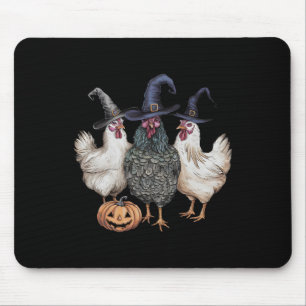 Hühnerhexen Lustiges Halloween Gruselige Saison Ch Mousepad