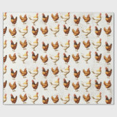 Hühnerhof Hen Grunge Vintag Bird Country Geschenkpapier (Flach)