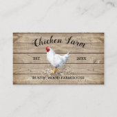 Hühnerhof Holz Rustikales Ei Hen Retro Visitenkarte (Vorderseite)