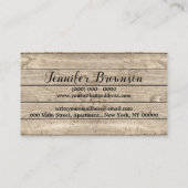 Hühnerhof Holz Rustikales Ei Hen Visitenkarte (Rückseite)