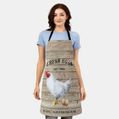 Hühnerhof Holzstruktur Rustikale Eier Schürze (Getragen)