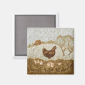 Hühnerhof-Magnet Magnet (Vorderseite/Rückseite)