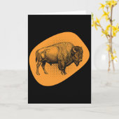 Hühnerhof-Rebell-Bison Karte (Gelbe Blume)