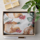 Hühnerhof und botanisches Muster Seidenpapier (Geschenk)