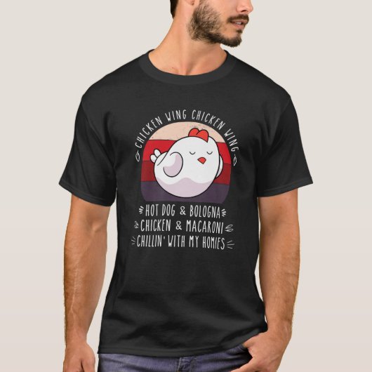 Hühnerhühner Wing Hot Dog T-Shirt (Vorderseite)