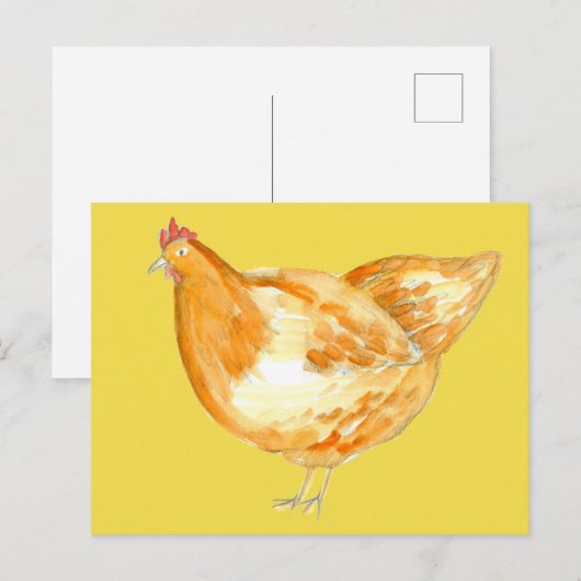 Hühnerhühnerfarm Postkarte (Vorne/Hinten)