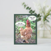 Hühnerhumor Postkarte (Stehend Vorderseite)