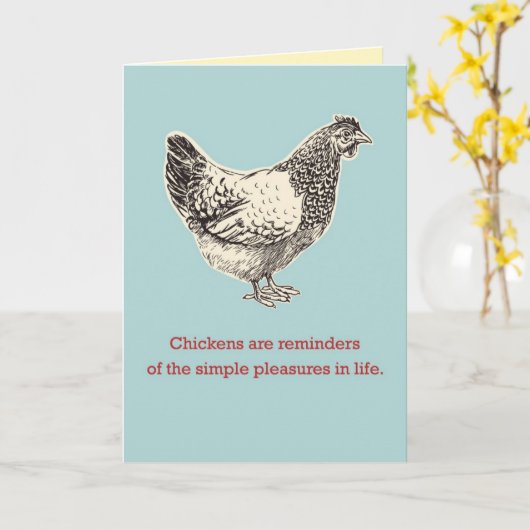Hühnerkarte Beileid Karte (Gelbe Blume)