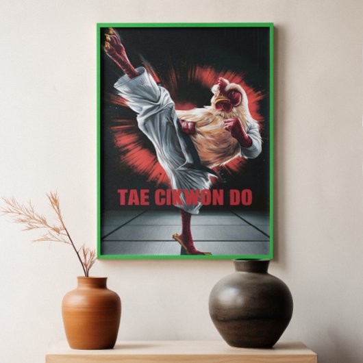 Hühnerkicking Punching Bag Poster