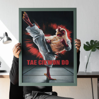 Hühnerkicking Punching Bag Poster