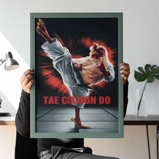 Hühnerkicking Punching Bag Poster