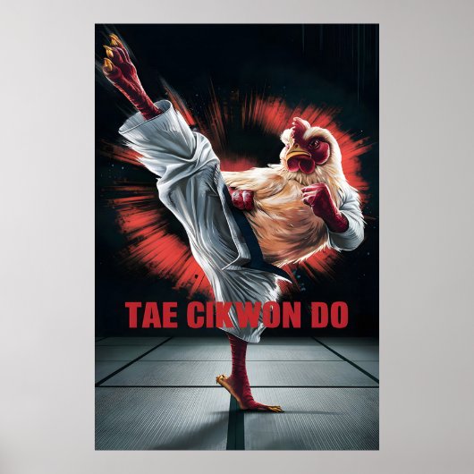 Hühnerkicking Punching Bag Poster (Vorne)