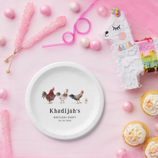 HühnerKindergeburtstag Party Pappteller (Party)