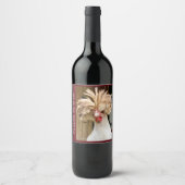 Hühnerklemmzeit für das Weinetikett (3,5" x 4") (Vorderseite)