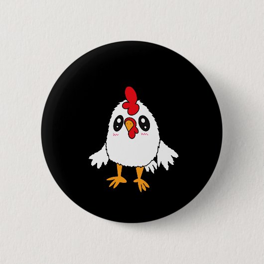 Hühnerknopf Button (Vorderseite)