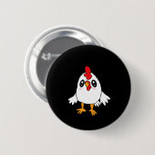 Hühnerknopf Button (Vorne & Hinten)