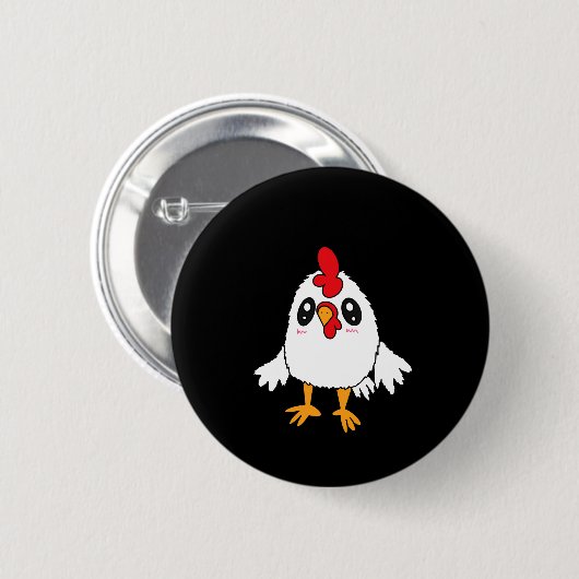 Hühnerknopf Button (Vorne & Hinten)