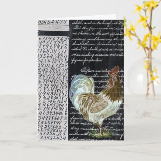 Hühnerkollektion, Geburtstag Karte (Gelbe Blume)