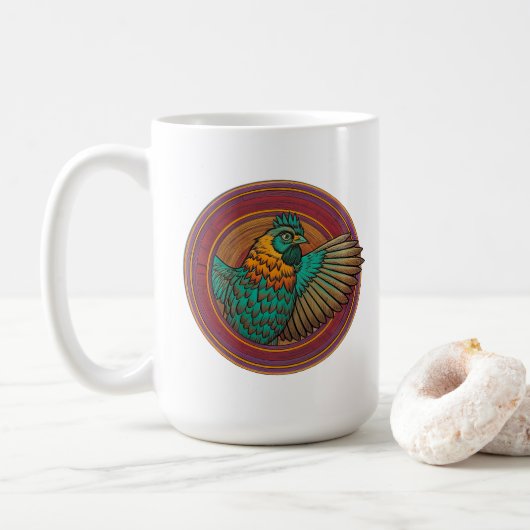 Hühnerkreis-Tasse Kaffeetasse (Mit Donut)