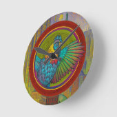 Hühnerkreisdesign Runde Wanduhr (Winkel)