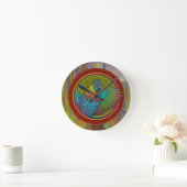 Hühnerkreisdesign Runde Wanduhr (Zuhause)