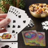 Hühnerkreisdesign Spielkarten (In Situ)