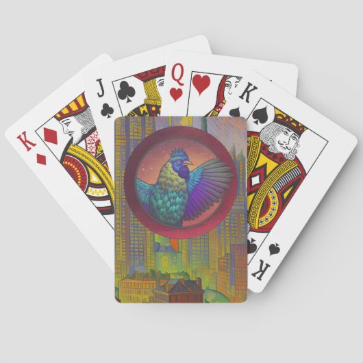 Hühnerkreisdesign Spielkarten (Rückseite)