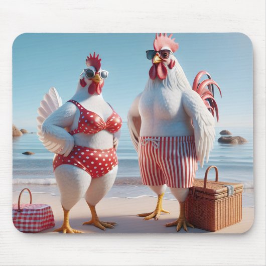 Hühnerkuchen mit Swimsumpfen Mousepad (Vorne)