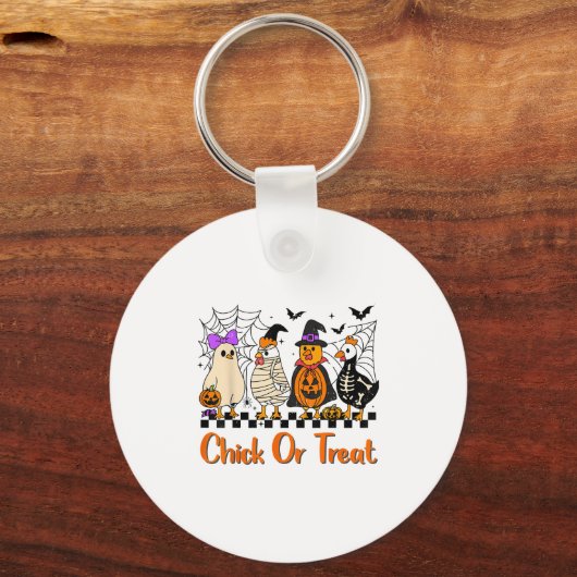 Hühnerküken oder Leckerei Weihnachtskostüm Weit Schlüsselanhänger (Vorderseite)