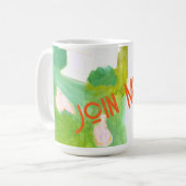 Hühnerkult-Tasse Kaffeetasse (Vorderseite Links)
