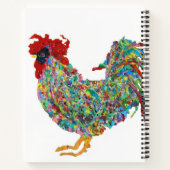 Hühnerkunst Extravagantes Rooster-Rezept Notizblock (Rückseite)
