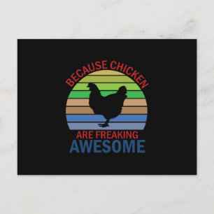 Hühnerkunst Hühner sind total großartig Postkarte