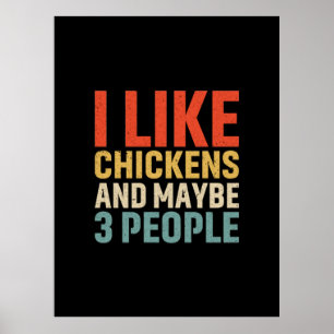 Hühnerkunst Ich mag Hühner Poster