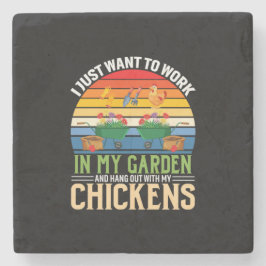 Hühnerkunst und Hangout mit meinen Hühnern Steinuntersetzer