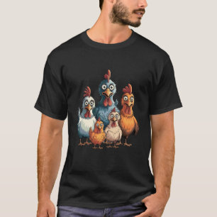 Hühnerkunst Verrückte Hühnergeschenke für Männer F T-Shirt