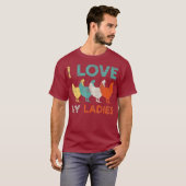 Hühnerlady Bauer Retro T-Shirt (Vorne ganz)