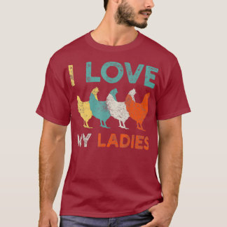 Hühnerlady Bauer Retro T-Shirt