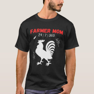 Hühnerlady Landfrau Mutter Bauernhof T-Shirt