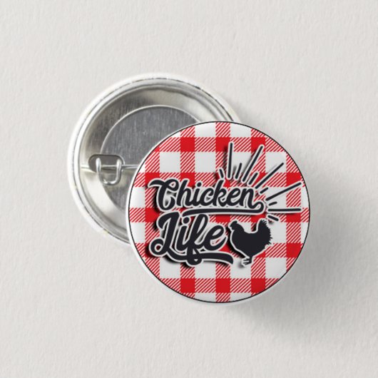 Hühnerleben Button (Vorne & Hinten)