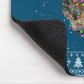Hühnerleuchten mit Weihnachtsmannmütze Weihnachten Mousepad (Ecke)