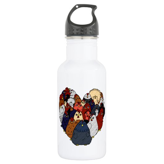 HühnerLiebe Trinkflasche (Vorderseite)
