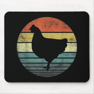 Hühnerliebhaber-Geschenke Lustiger Bauer Retro Vin Mousepad