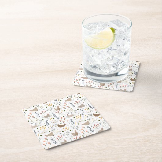 Hühnerliebhaber Hof Tier Hübsch Rechteckiger Pappuntersetzer (Vor Ort)